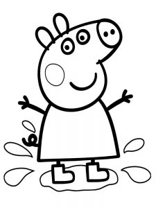 Desenho para colorir Peppa Pig : Na escola 10